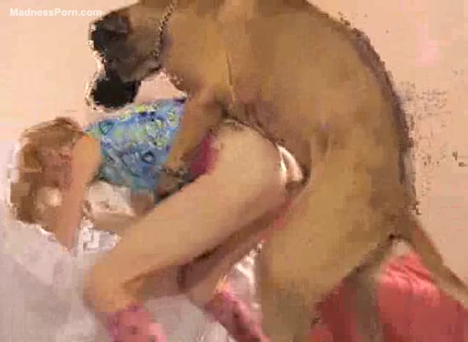 Blonde Eighteen Year Old Porn Amateur Trying Bestiality Sex