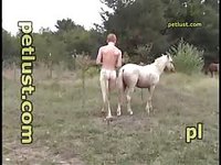 PetLust - Dude craves a big large cock and can't help but screw with a horse in this animal sex movie