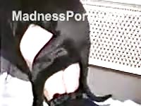 Classic homemade beastiality porn movie featuring a mature whore fucked by a dog