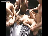 Pair of never seen before Asian eighteen year old girls used by many men