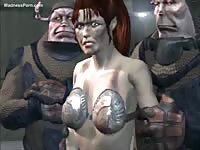 Bizarre animation video featuring a poor unsuspecting women getting fucked well