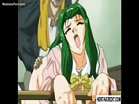 Green-haired girl gets wildly fucked by her brother