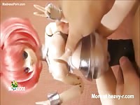 Amazing point of view sex animated sex video featuring a dude stuffing his cock in a tiny doll