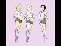 Fun animation xxx movie features three large breasted whores being screwed doggystyle