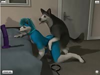 Sensational animated hardcore zoo fetish movie features a pair of beasts engaging in fucking
