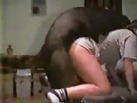 Filthy teen slut getting banged by a dog while no one is home in this exciting animal fuck movie