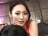 Zoophilia Japanese - Filthy Asian tramp hooks up with an animal and allows beast to fuck her with no protection