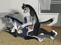 Wild hardcore animation movie featuring a trio of cartoon beasts enjoying group sex adventure