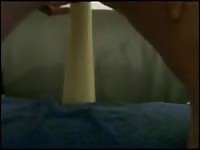 Playing with a big candle