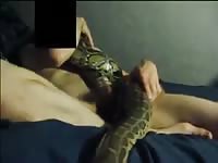 White dude fucking a snake