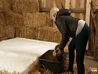 City Girl Emily Manure Spa Teaser - covered in cowshit