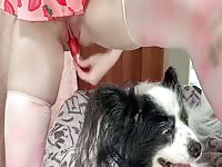 Pink Hair girl licking