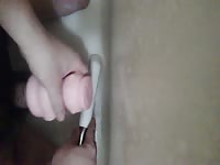 Japanese cockroach poop on dick jarking in the bath