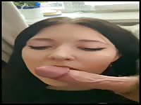 Sister helps her brother with blowjob