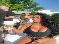 British bimbo shows off at holiday in Spain