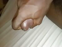 23yr old masturbating his big black dick till he cums.
